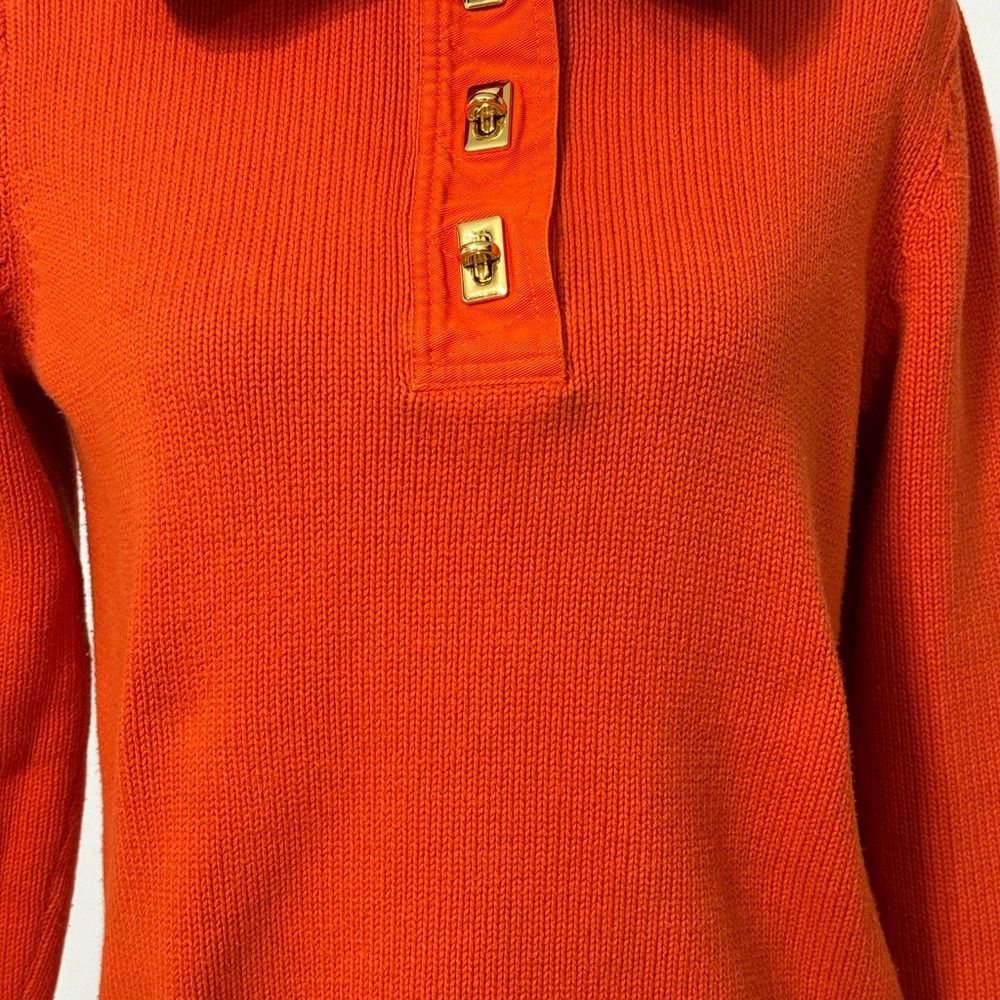 Lauren Ralph Lauren women’s large orange sweater - Picture 2 of 14